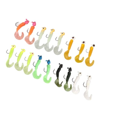 Leurres de Pêche à Hameçon Simple, Trousse de Leurres de Pêche de Couleur Vive pour Eau Salée