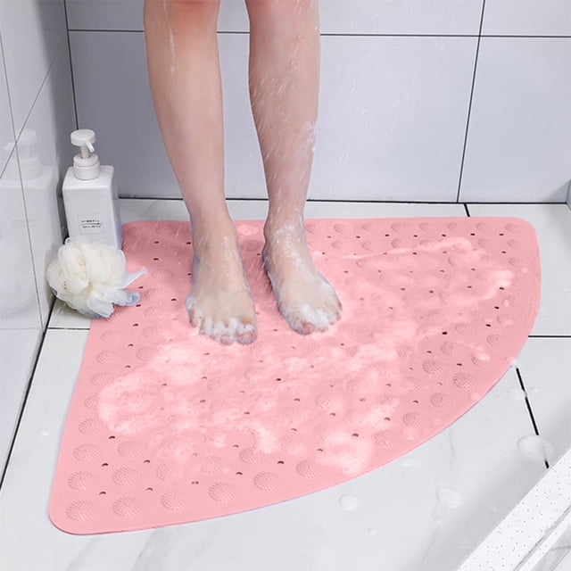 Chmadoxn Bathroom Rugs, Rugs for Living Room, Area Rug, Fan Shaped Non Slip Shower Floor Pad With Massage Texture Spanking Dry Waterproof For Bathroom Tub Security Plastics bathroom anti slip mats
