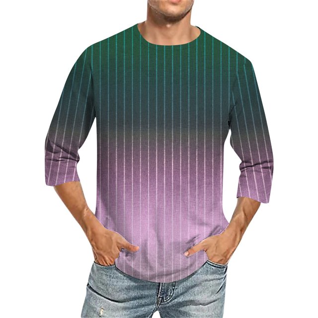 SDNall Shorts pour Hommes Imprimé Col Rond Mode Décontractée Manches Courtes Blouses Chemises Chemises pour Hommes, Tee-Shirts Manches Longues pour Hommes, Chemises Manches Longues pour Hommes
