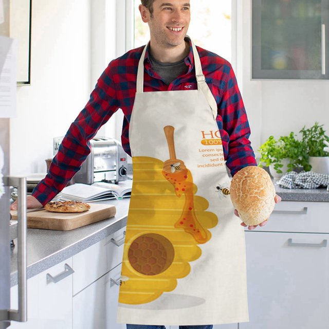 WIFKLSIIPG Festival Printed Linen Sleeveless Apron Kitchen Oil and Stain Sleeveless Cover Kitchen Apron