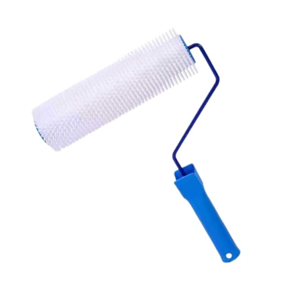 DYNWAVECA Roller Cement Floor Leveling Tool Hand Tool Easy to Grip Comfortable Handle Manual Leveling Roller Laminating Roller 13mm