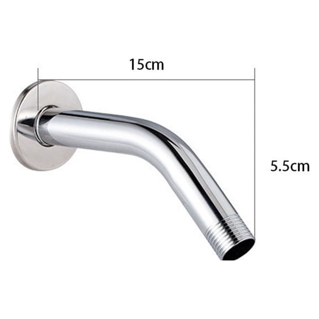Stainless steel Shower Head Extension Arm Straight Angled Extra Hose Pipe Shower