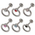 thumbnail image 1 of Door Knocker Labret Monroe with CZ Gem - 6 Colors Available, 1 of 6