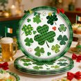 thumbnail image 3 of St. Patrick's Day Party Plates Set Disposable 7 inch and 9 inch Green Paper Plates with Trefoil Design Happy St. Patrick's Day Lettering, 3 of 6