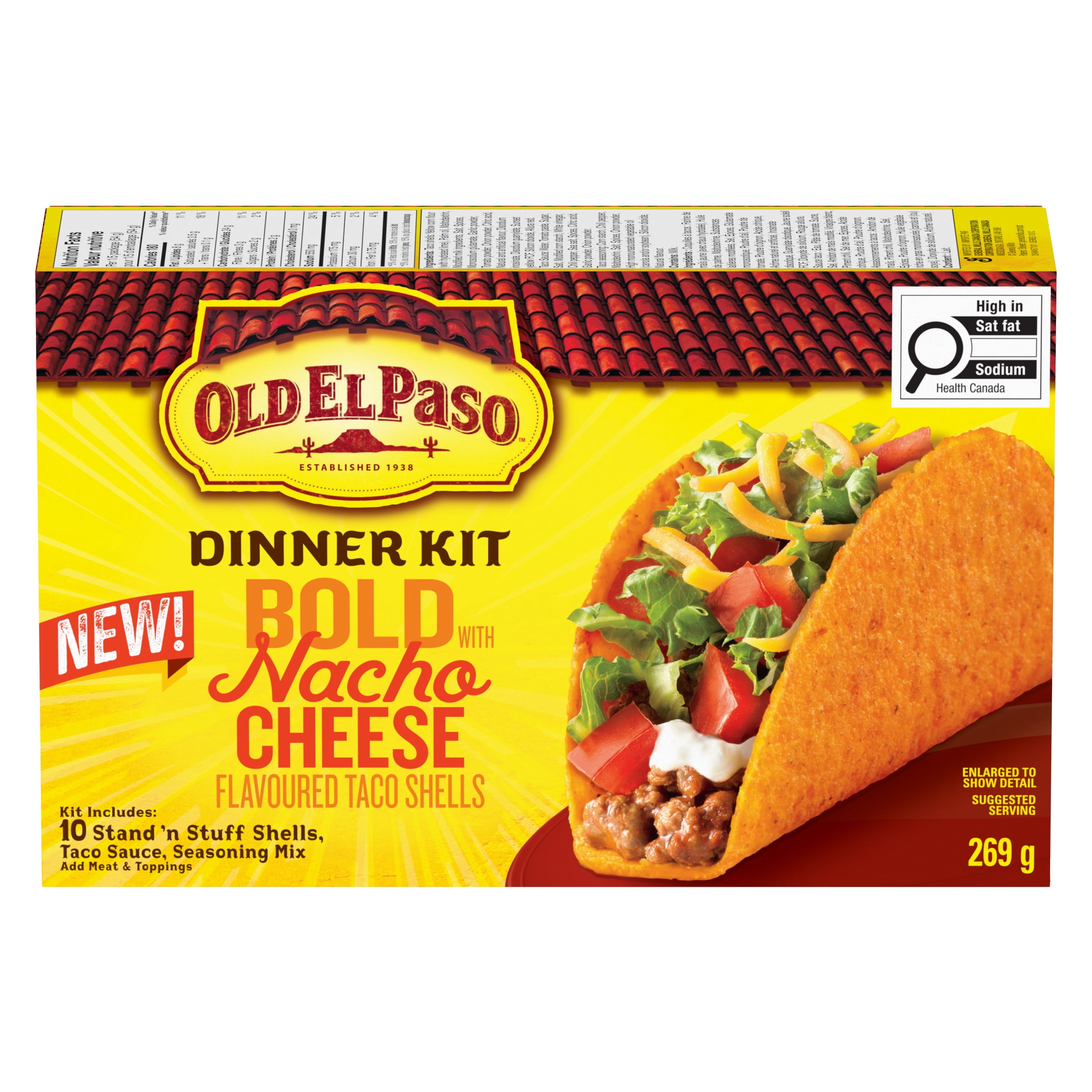 Old El Paso Bold avec kit de dîner au fromage nacho
