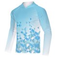 thumbnail image 1 of Mens Long Sleeve Shirt Polyester Hoodie Rash Guard for Men Running Hiking Blue XL, 1 of 7