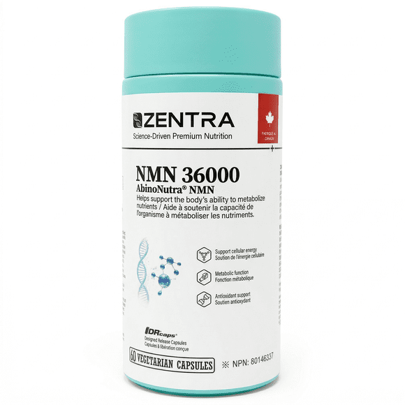 ZENTRA NMN 36000 Dietary Supplement, Premium Nutritional Support, Vegetarian Capsules, 60 Count