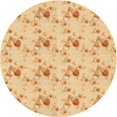 thumbnail image 1 of Ahgly Company Machine Washable Indoor Round Transitional Orange Area Rugs, 7' Round, 1 of 7