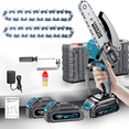 thumbnail image 1 of 21V Cordless Mini Chainsaw, 6" Portable Handheld Electric Saw with Safety Lock, Rechargeable for Tree Trimming & Yard Work, 1 of 1