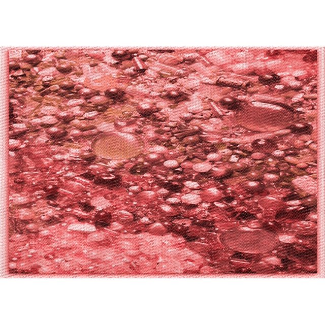 Ahgly Company Tapis Rectangulaire Rouge Lavable en Machine, 4 Pieds x 6 Pieds