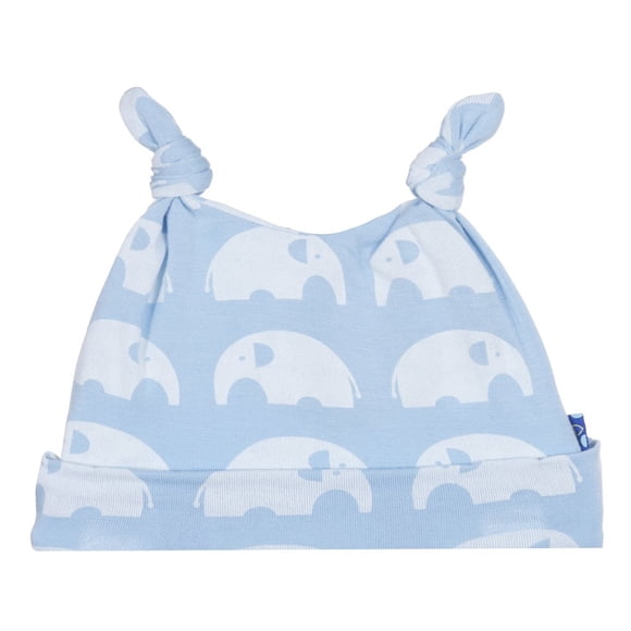 Kickee Pants Chapeau à Double Nœud Imprimé (Essentiels 3-12 Mois Étang Éléphant)