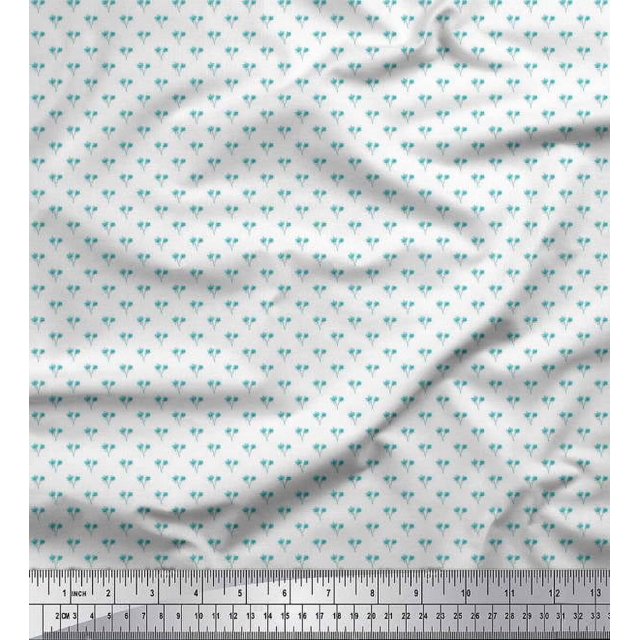 Soimoi Rayon Fabric Artistic Tree Print Sewing Fabric Yard 56 Inch Wide