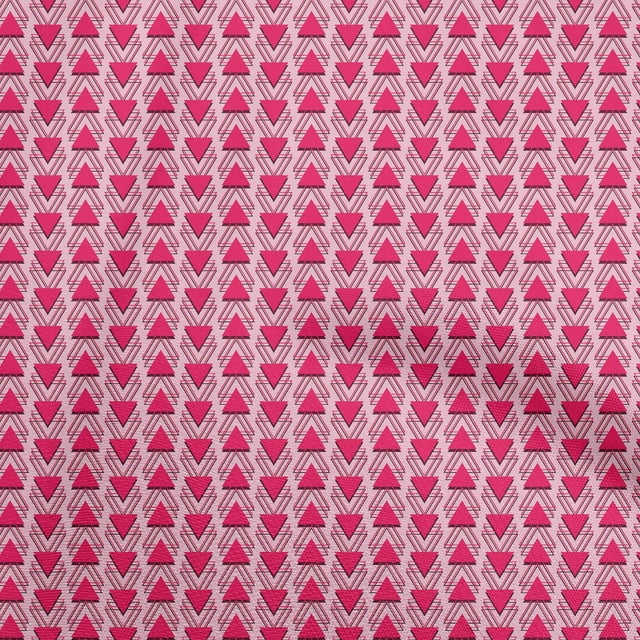 oneOone Rayon Pink Fabric Geometric Craft Projects Decor Fabric Printed By The Yard 56 Inch Wide