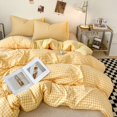 thumbnail image 3 of Plaid Printed 100% Polyester Double Sided Bedding Duvet Cover Set 300TC For Home, 3 of 10