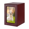 thumbnail image 2 of Personalized MDF Pet Memorial Urn with Photo Frame – Cremation Keepsake Box for Dogs, Holds 30 Cubic Inches Ashes (Durable, Easy-Access Pet Loss Condolence Gift) Brown, 2 of 6