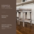 thumbnail image 2 of Maven Lane Pullman Backless Counter Stool in Reclaimed Oak Finish w/ Ash Grey Fabric Upholstery, 2 of 6