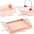 thumbnail image 3 of Cutting Fruit Joy Wooden Magic Tape Vegetable Pretend Play Kitchen Set For Boys And, 3 of 5