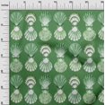thumbnail image 3 of oneOone Georgette Viscose Green Fabric Sea Shells Ocean Sewing Material Print Fabric By The Yard 42 Inch Wide, 3 of 4