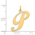 thumbnail image 3 of Diamond2Deal 14K Pendentif Initiale Lettre P en Or Jaune pour Femmes, 3 of 5