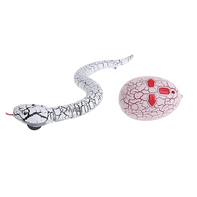 TopLLC FashionClubs RC Realistic Snake Toy - Fast Moving Infrared Remote Control Rattlesnake, USB Charge, Orange - Prank For Kids