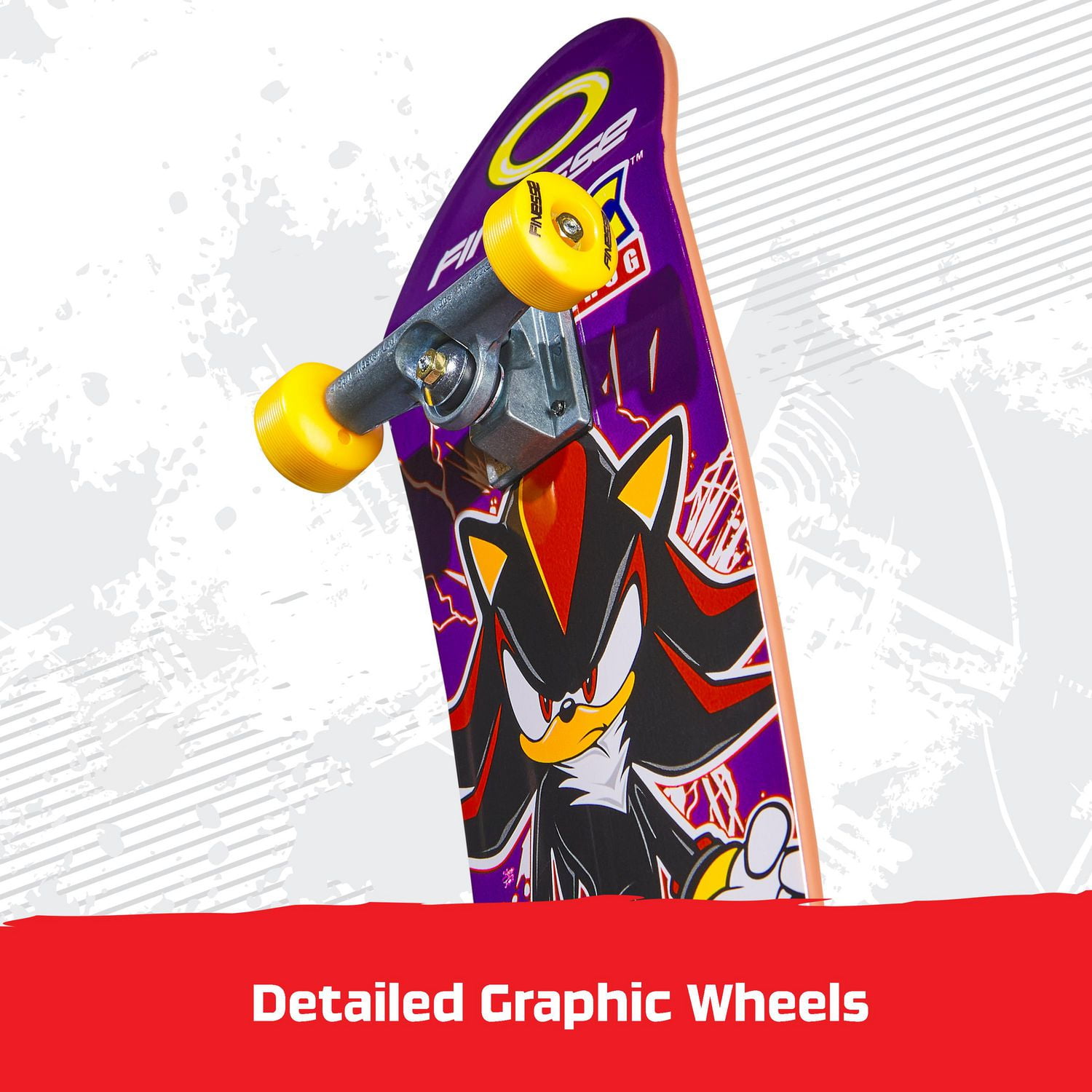 Tech Deck, Handboard Finesse X Sonic le hérisson ; Mini-skateboards authentiques, jouets pour garçons et filles à partir de 6 ans (utilisation manuelle uniquement)