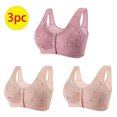thumbnail image 3 of Bigersell Front Button Bra 3pcs Training Bra Style R-14 Breathable Pullover Bras Pack R-14-pinky, 3 of 5