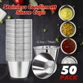 thumbnail image 2 of Lot de 50 Coupelles à Sauce en Acier Inoxydable 2,5 Oz, 2,5 Oz Ramequins Ronds Individuels pour Condiments Petits Ramequins Métalliques Réutilisables Mini Coupelles à Trempette Coupelles à Condiments Métalliques Cuisine Vinaigre Beurre Ketchup, 2 of 6
