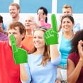 thumbnail image 3 of Green Foam Hand Glove Sports Fan Cheering Finger Pointing Rally Prop Game Event Enthusiasm Accessory Green #8684m, 3 of 5