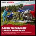 thumbnail image 2 of Black Widow 600 lb Dual Dirt Bike & eBike Hitch Carrier with Ramp, NonFolding for Trucks, 2 of 6
