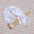thumbnail image 5 of CIMAXIC 10pcs White Wedding Delicate Ribbon Streamers Fairy Stick Cheer Props Party Supplies Favors With Golden Bell Random Style,11.81"X0.2"X0.2", 5 of 5
