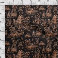 thumbnail image 3 of oneOone Viscose Chiffon Brown Fabric Asian Japanese Pattern Sewing Craft Projects Fabric Prints By Yard 42 Inch Wide, 3 of 4