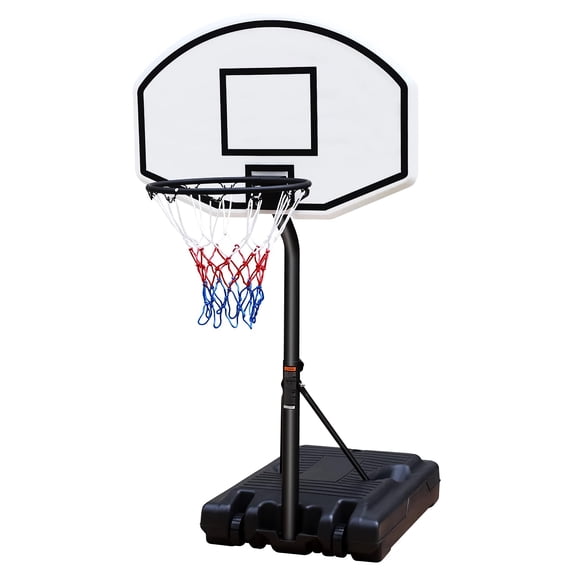 TOYTEXX Portable Poolside Basketball Hoop, 36" Backboard, 3.1ft-4.7ft Adjustable Height