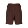 thumbnail image 4 of Timegard Womens Dressy Shorts Plus Size Elastic High Waisted Comfy Ruched Straight Leg Work Casual Shorts, 4 of 7