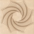 thumbnail image 1 of Ahgly Company Tapis d'Intérieur Lavable en Machine Carré Transitionnel Bronze Brun, 7 Pieds Carré, 1 of 7