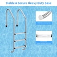 thumbnail image 4 of GloryStar Inground Pool Ladder,304 Stainless Steel Swimming Pool Ladder,Non-Slip Swimming Pool Ladder for Deep End, Easy Assembly, 380lbs Load Capacity - Perfect for Indoor/Outdoor Pools, 4 of 6