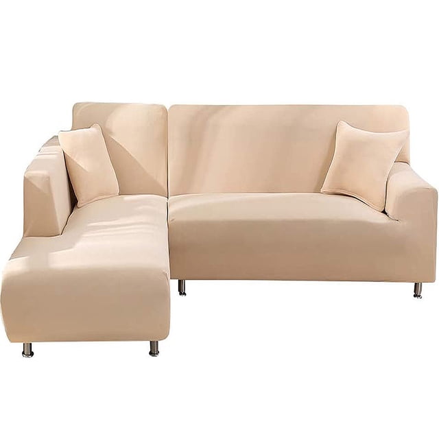 Moonsaad Stretch Couch Slipcovers, Sectional L-Shape Corner Sofa Covers, 1/2/3Seats Sofa Protector Covers