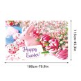 thumbnail image 3 of Dvkptbk Easter Banner Holiday Decorations Eggs Bunny Banner Cloth Holiday Party Photo Background Easter Decorations, 3 of 4