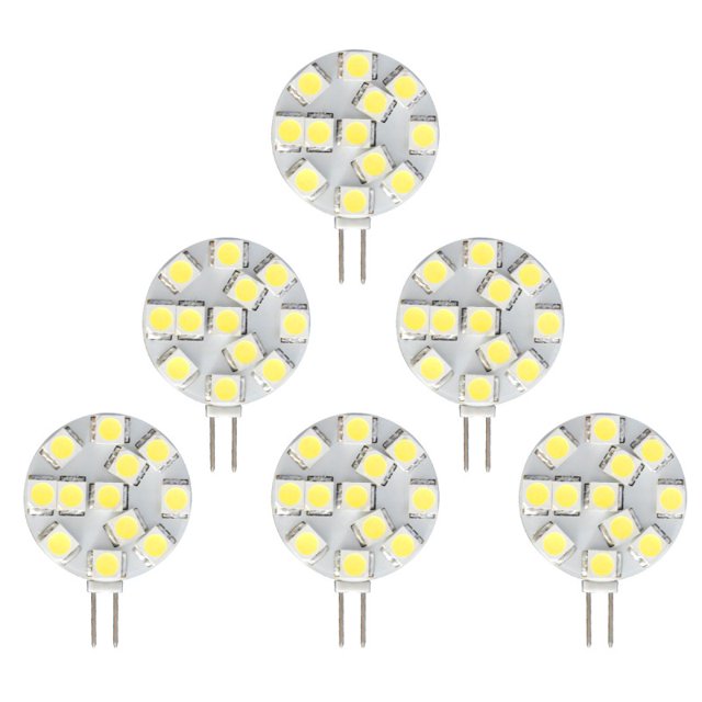 6Pcs 12Volt Led G4 Replace Bulb For Yacht