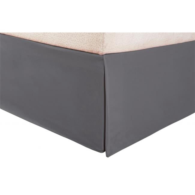Microfiber King Bed Skirt Solid Silver