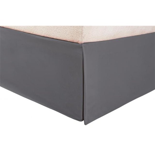 Jupe de Lit en Microfibre Très Grand Argent Uni