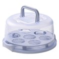 thumbnail image 2 of Oleegame 2 Pcs Rouleau de Papier d'Aluminium Contenant à Gâteau Couvercle en Plastique Couvercle Porte-Gâteau Cupcake Portable Rond Deux Base pour Biscuits Fruits Etc., 2 of 9