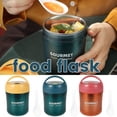 thumbnail image 1 of Insulated Food Jar Stainless Steel Food Flask for Hot Food Vacuum Insulated Soup Thermos w/ Spoon Carry Handle 500ml Food Container Lunch Box for Kids Adult School Office Picnic Travel, 1 of 7