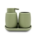 thumbnail image 1 of Mainstays 3-Piece Bathroom Accessory Set, Sage, 1 of 11