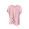 thumbnail image 1 of Birdeem Womens Round Neck Not Irregular Solid Color Short Sleeved Loose T-Shirt Short Sleeved Round Neck Top/Shirt, 1 of 12