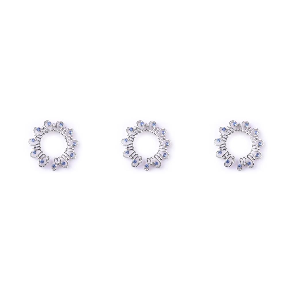 pitrice Nipples Rings Trendy Comfortable Convenient Piercings Decorative Accessories Pedant Jewelries for Dressing Silvering Light Blue 3Set