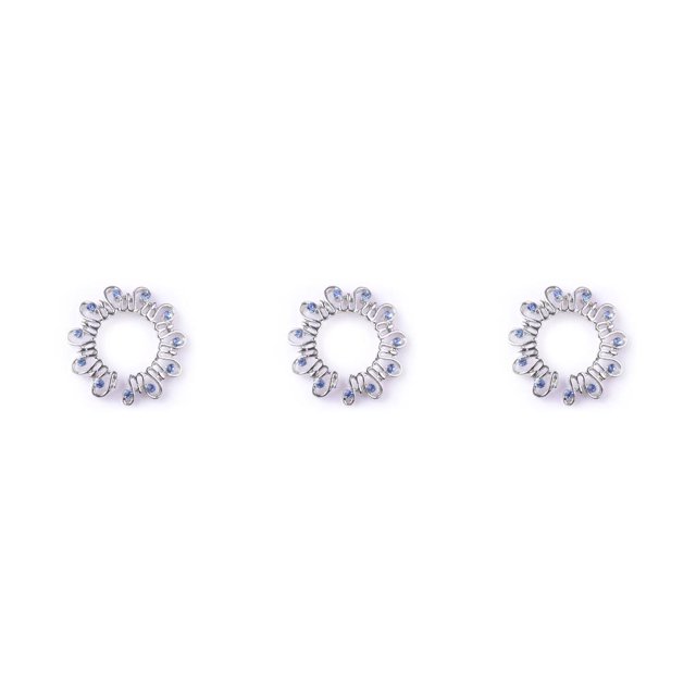 pitrice Nipples Rings Trendy Comfortable Convenient Piercings Decorative Accessories Pedant Jewelries for Dressing Silvering Light Blue 3Set