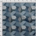 thumbnail image 3 of oneOone Rayon Midnight Blue Fabric Triangle Geometric Quilting Supplies Print Sewing Fabric By The Yard 56 Inch Wide, 3 of 5