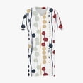 thumbnail image 4 of Pisexur Robes d'Été pour Femmes Mode Imprimé Floral Robe Décontractée Ample Col en V Manches Courtes Robes T-Shirt Fluide Surdimensionnée Robe de Plage avec Poches Grande Taille Mi-Mollet L-5TG, 4 of 5