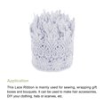 thumbnail image 3 of Uxcell 3.14 inch Wide 10 Yard Lace Ribbon Floral Pattern White Embroidered Lace Trim for Sewing Making, Gift Wrapping, 3 of 5