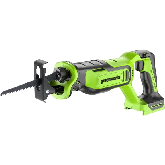 Greenworks Scie Alternative Sans Fil Sans Balais 24V de 1 Pouces (3 000 SPM), Scie à Main Compacte Légère, Gâchette à Vitesse Variable, Outil Seulement